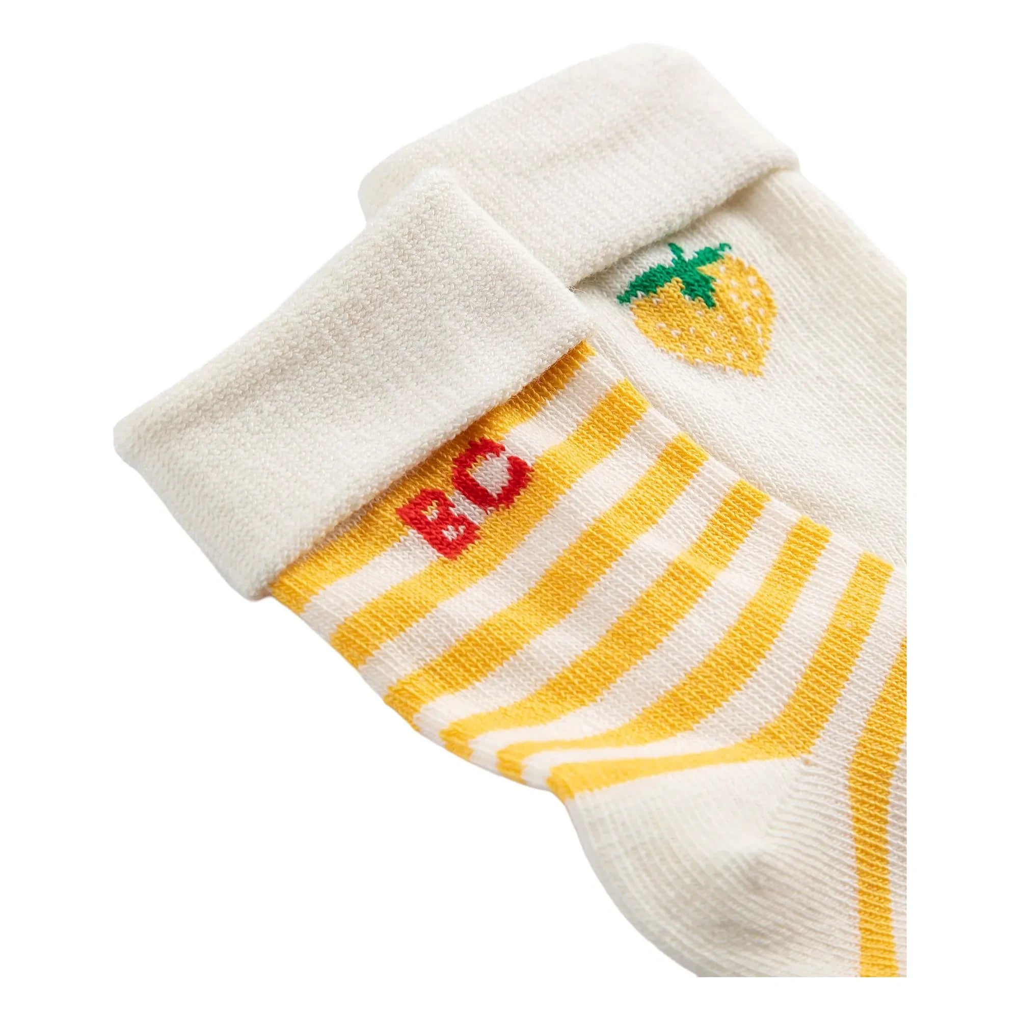 Bobo Choses – 2er-Set Bio-Baumwollsocken mit Erdbeermuster | Gelb
