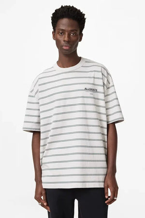 AllSaints erkek pamuklu UNDERGRND STRIPE SS tişört