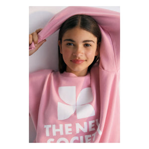 the new society - Mykonos Logo Sweat | Candy Pink