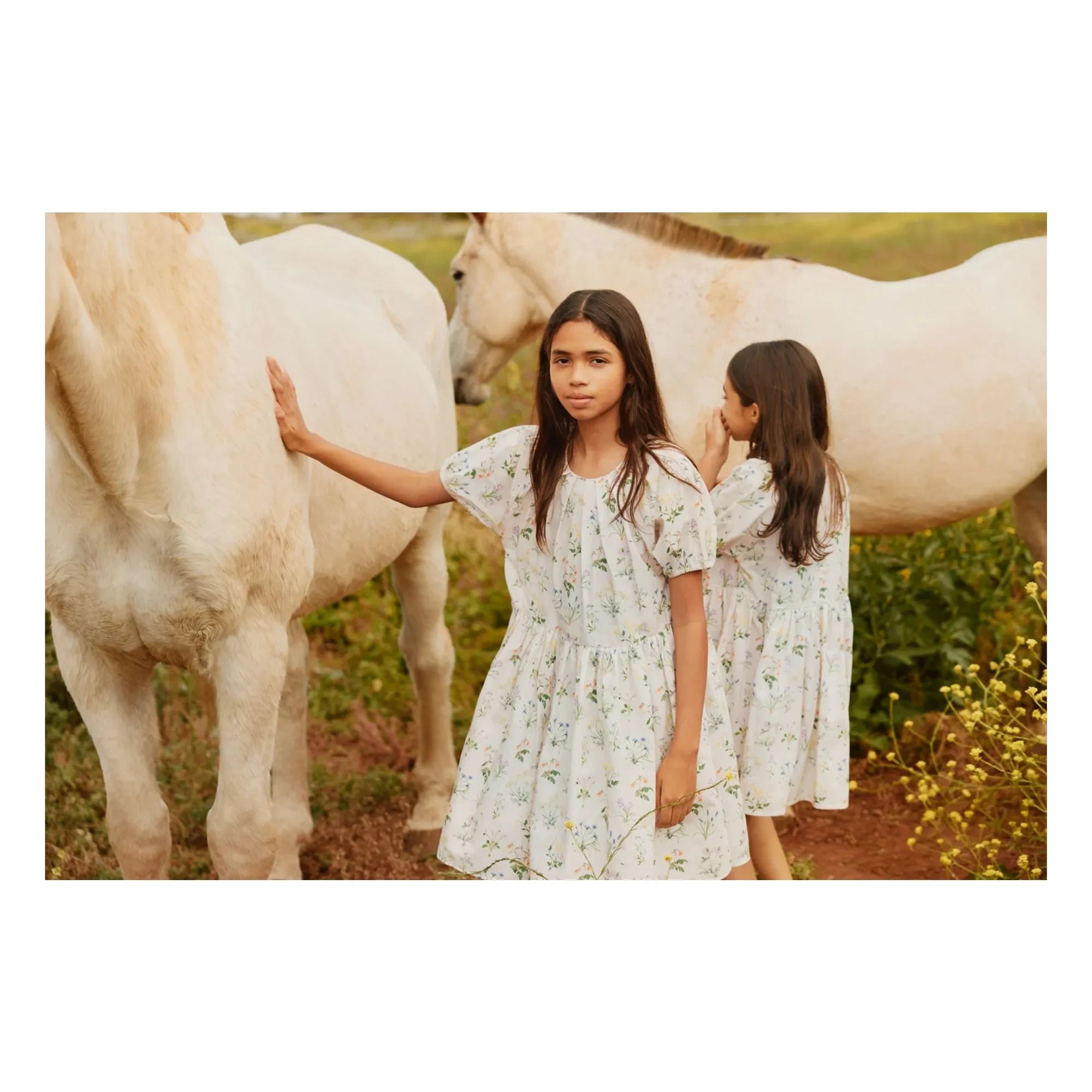 Molo - Christen Fleurie Bio-Baumwollkleid | Creme