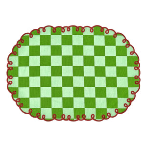 Bitossi - Dama Verde karierte Tischsets - 2er-Set | Grün