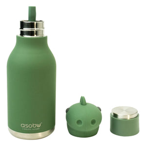Asobu - Dinosaur-Edelstahl-Wasserflasche | Grün