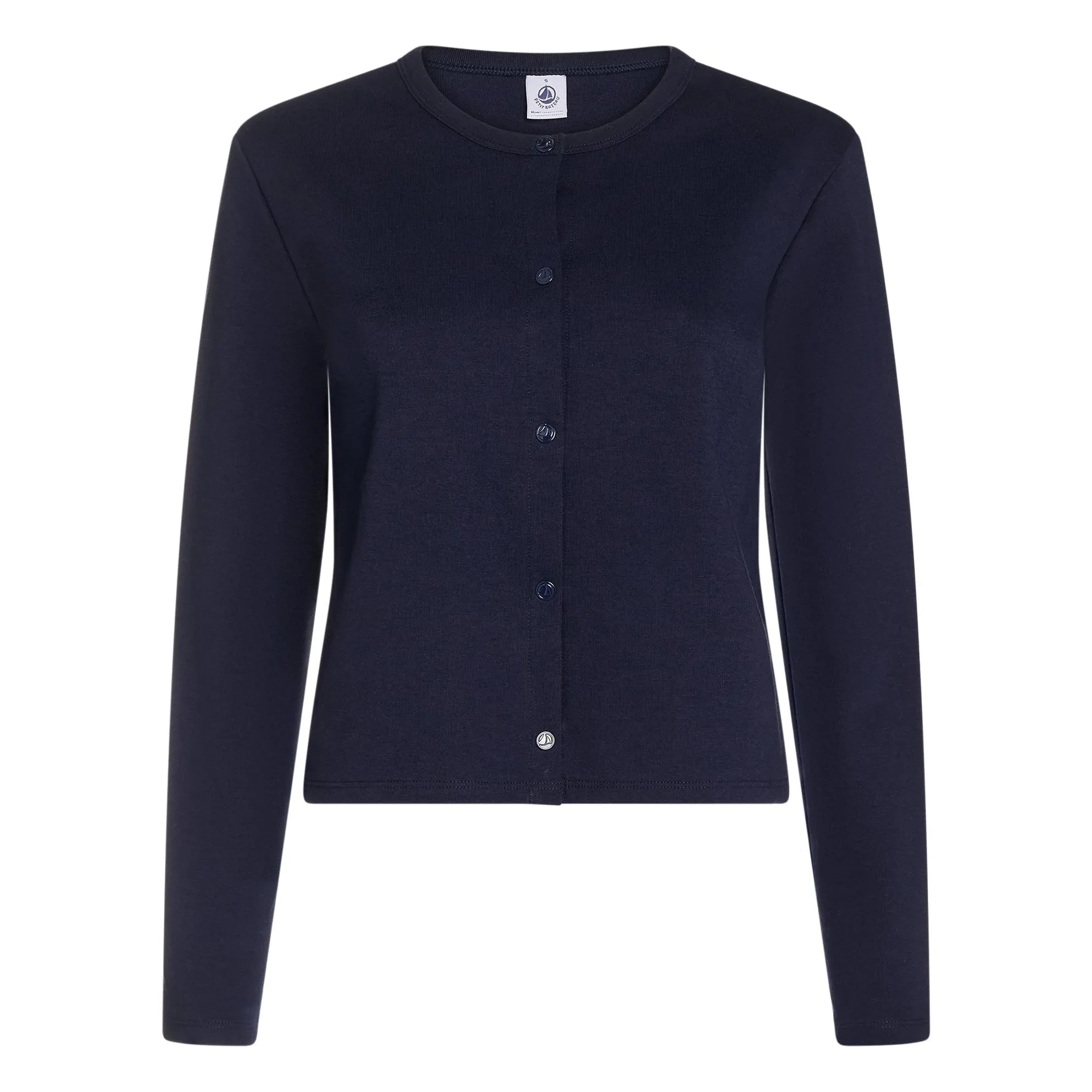 Petit Bateau - Bio-Baumwoll Cardigan mit Gürtel | Marineblau
