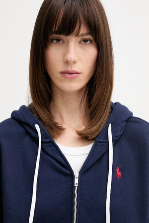 Polo Ralph Lauren Kadın Kapüşonlu Fermuarlı Pamuklu Sweatshirt