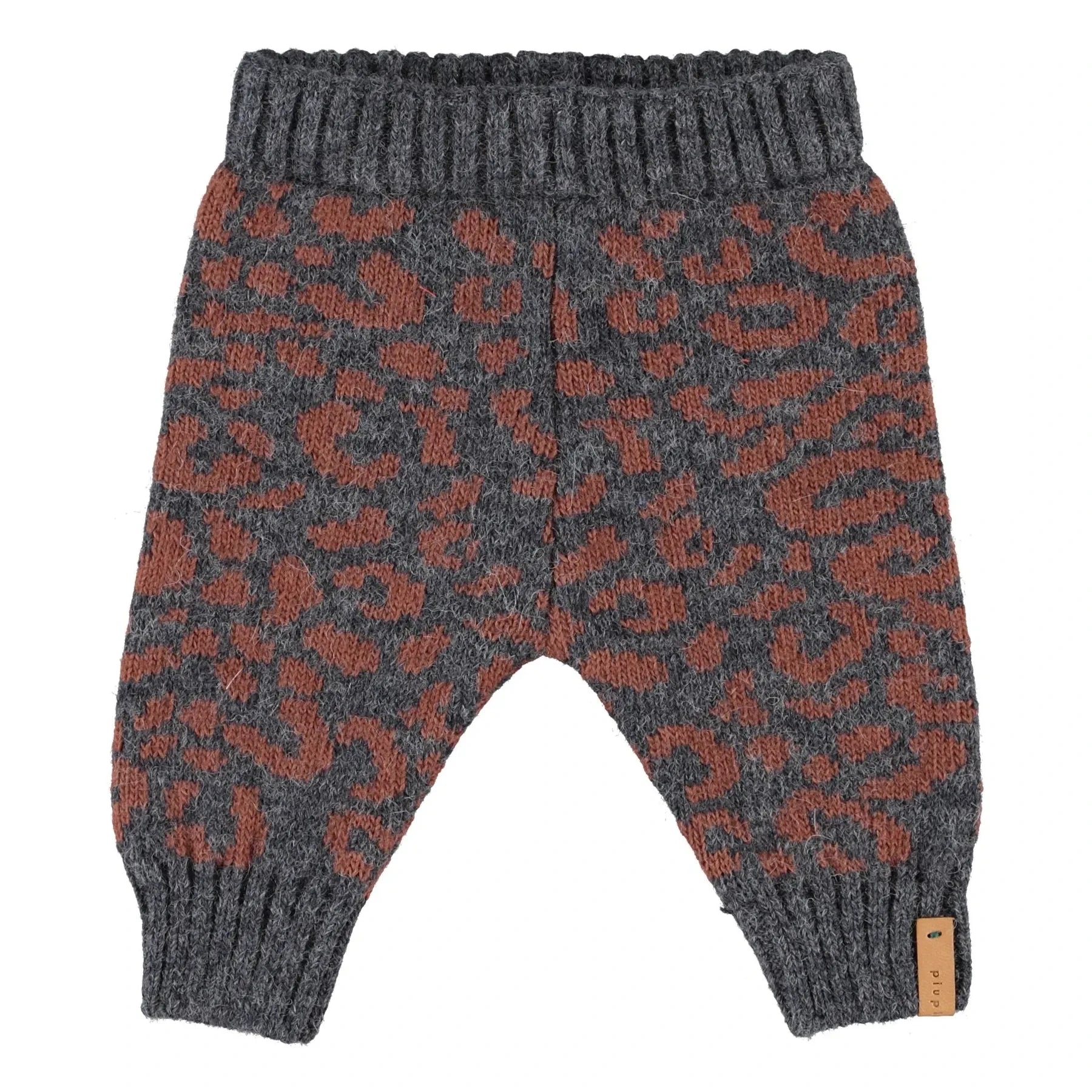 Piupiuchick - Leoparden-Netz-Leggings | Anthrazitgrau