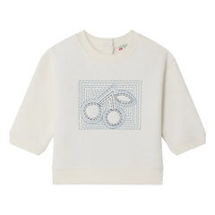 Bonpoint - Sweatshirt Gena Cerise Bio-Baumwolle Baby | Creme