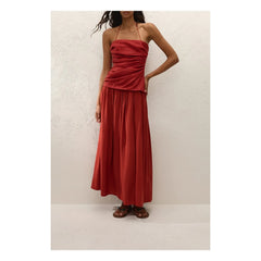Faithfull the Brand - Notte Maxi Kleid aus Baumwolle | Terracotta