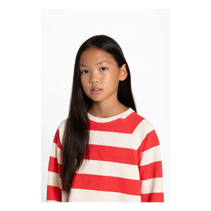 Smallable Kid – Gestreiftes T-Shirt-Kleid „Azalea“ | Rot
