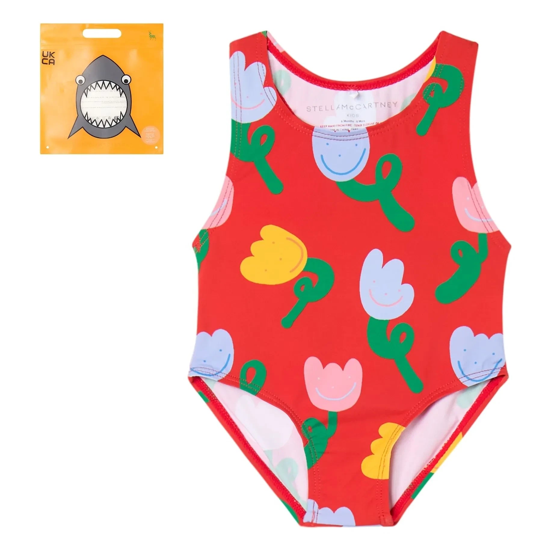 Stella McCartney Kids - Blumen Badeanzug | Rot