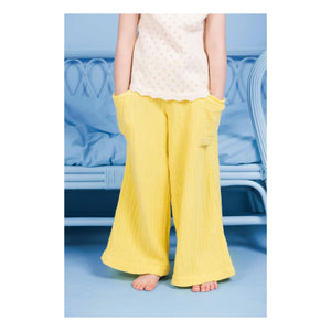 Bonton - Lauren Baumwoll-Musselin-Hose mit Taschen | Gelb