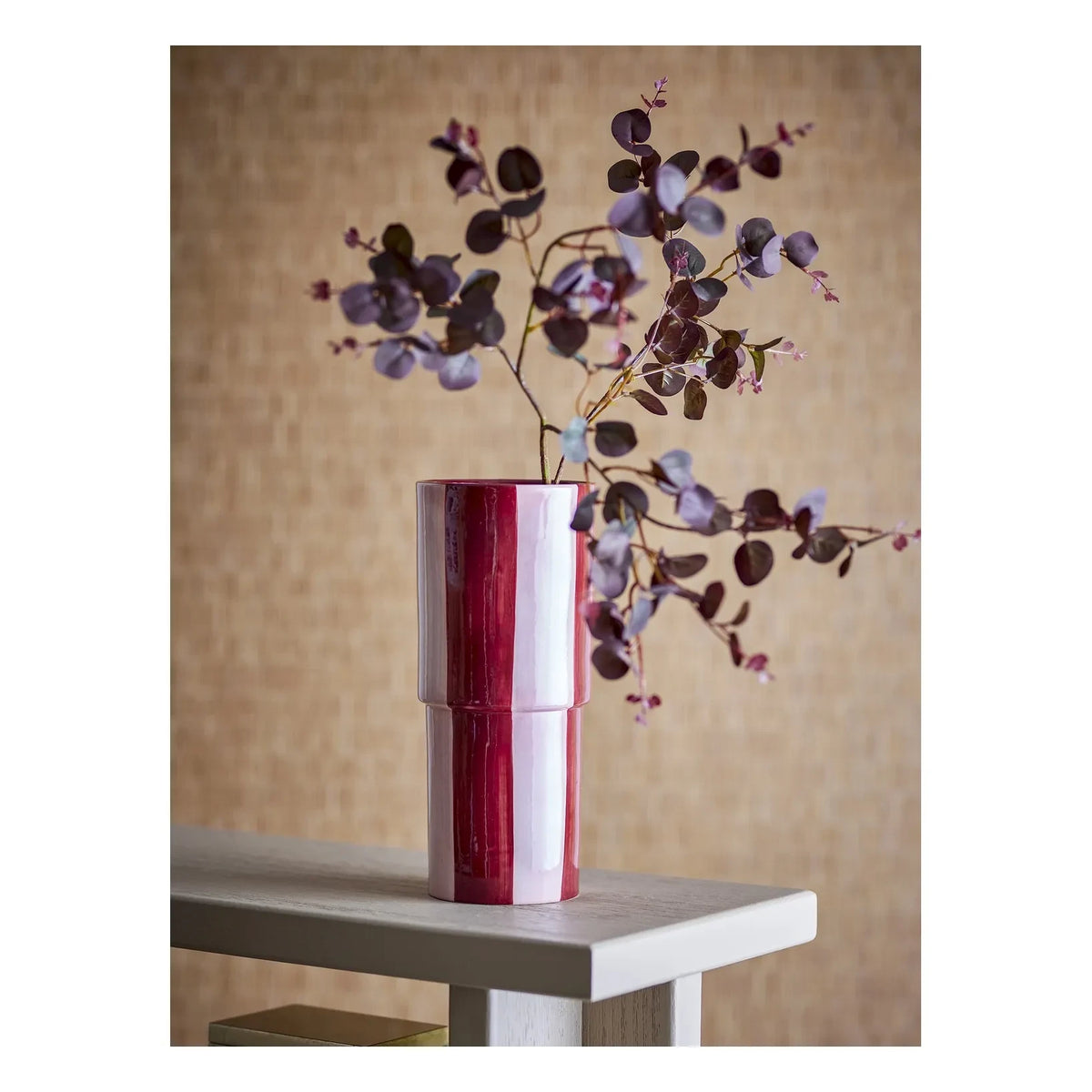Bloomingville - Floki Stoneware Vase | Rot