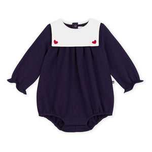 Petit Bateau - Druckknopfkragen Babyschutzanzug | Nachtblau