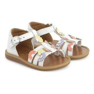 Pom d'Api - Poppy Multi Daisy Sandalen | Weiß