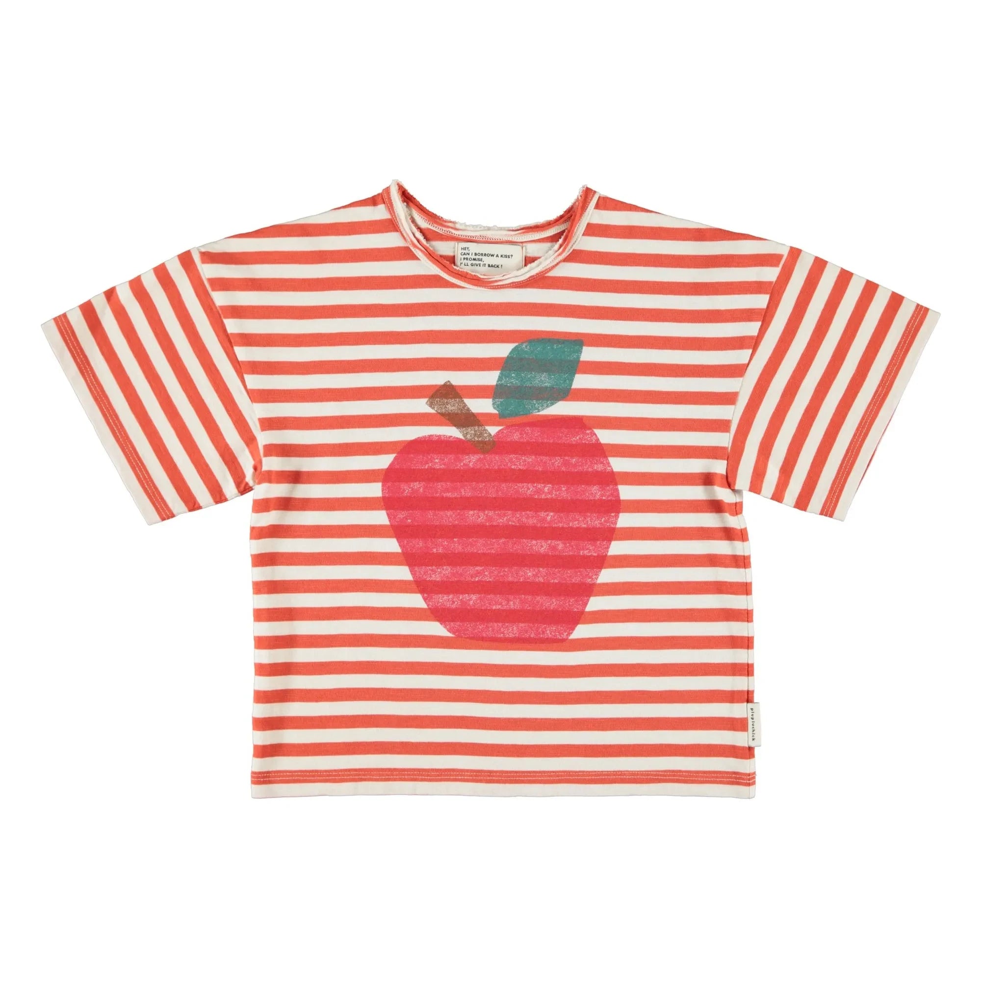 Piupiuchick - The Lunch Club Gestreiftes T-Shirt | Orange