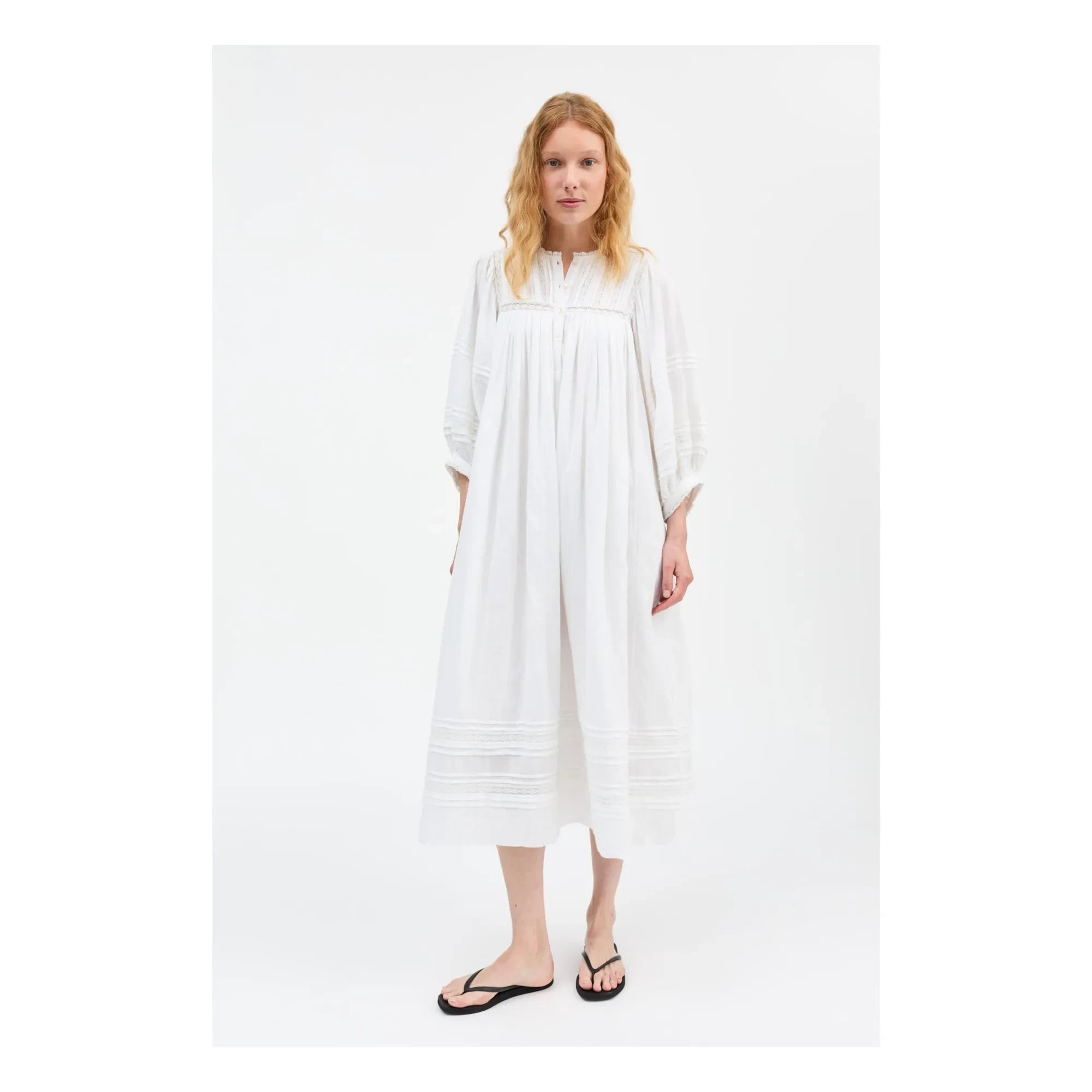 Skall Studio - Baumwollkleid Florentine | Weiß