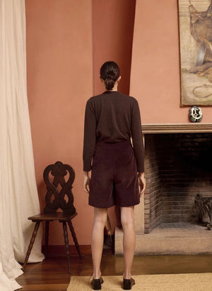 Maria de la Orden - Silene Baumwolle Bermuda Shorts | Schokolade