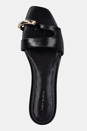 Tory Burch Deri Düz Taban Kadın Terlik Pierced Slide
