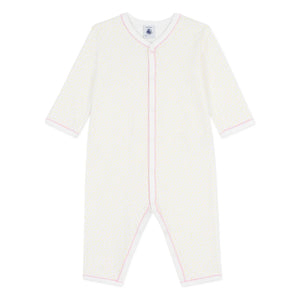 Petit Bateau - Dors Bien Bio-Baumwoll Pyjama | Weiß