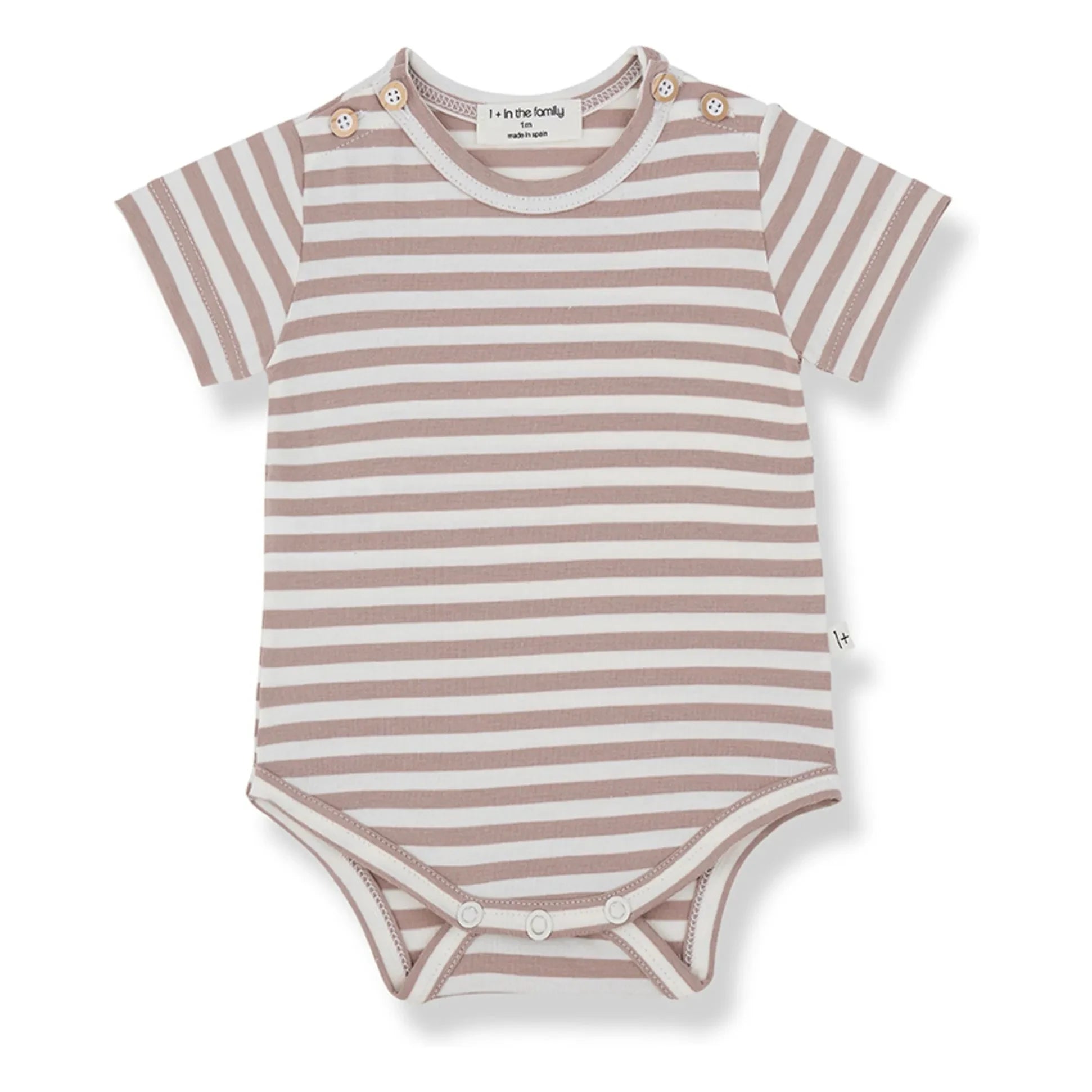 1+ in the family - Body Eloi Gestreift | Taupe Braun