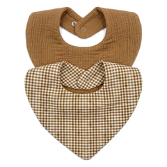 Editions Aimable - Brigitte Bandana - 2’li Set | Noisette Vichy Pamuk