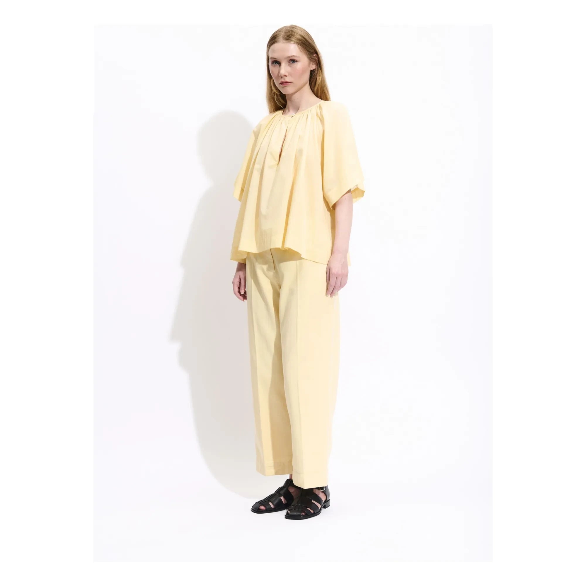 BELLEPIECE - Carmela Baumwollbluse | Gelb