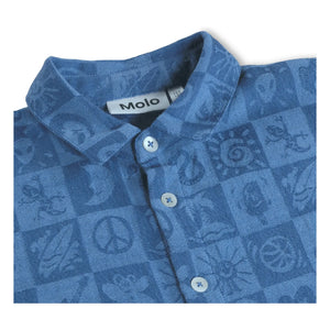 Molo - Richie Damier Hemd | Blau