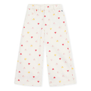 Petit Bateau - Büyük Kalpli Pantolon | Ecru