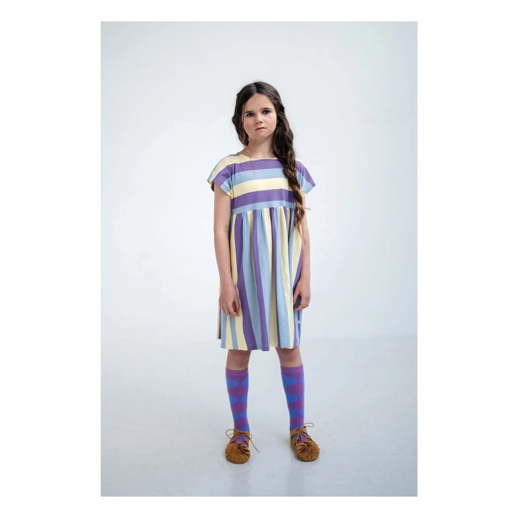 Repose AMS - Gestreiftes Bio-Baumwollkleid | Lila