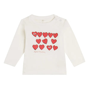 Stella McCartney Kids - Kalpler Tişörtü | Kırık Beyaz