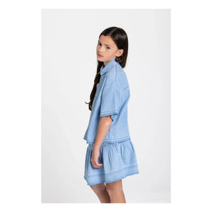 Hundred Pieces - Saskia Jeanshemd | Blau