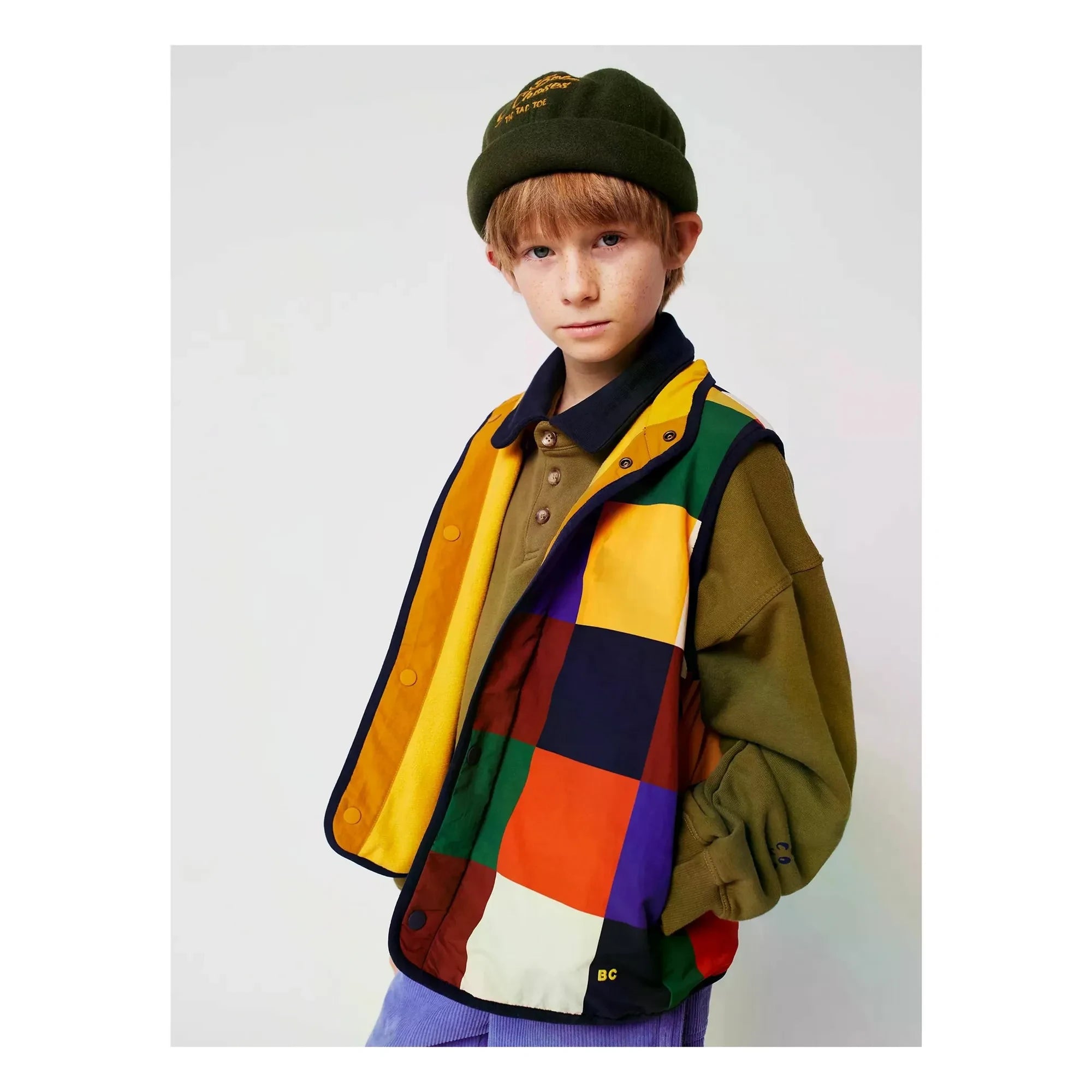 Bobo Choses - Wendbare ärmellose Jacke aus recycelter Faser | Gelb