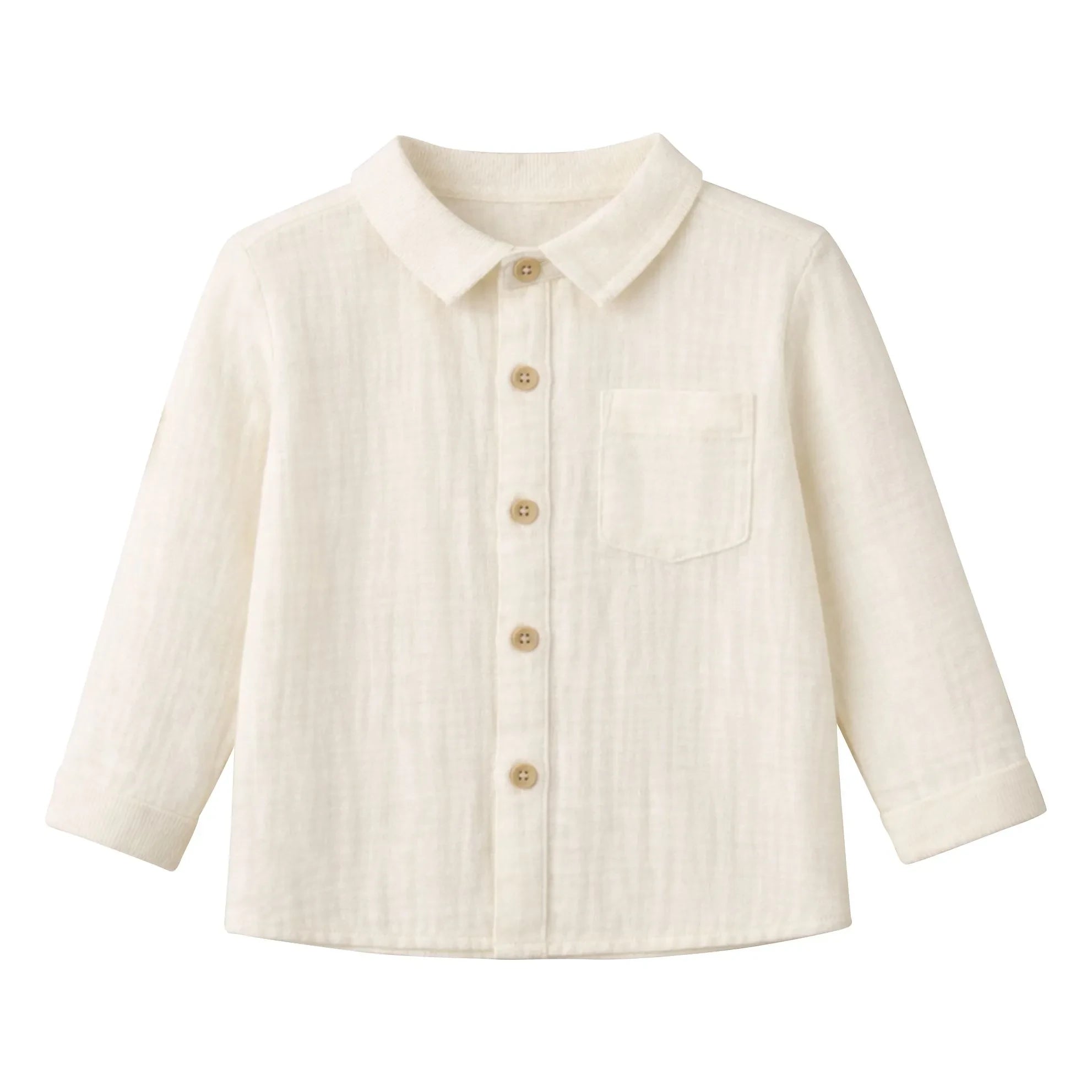 Lililotte - Constantin Bio-Baumwoll-Musselinshemd | Ecru