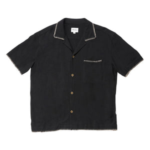 Rhythm - Relaxed Whip Kurzarm Hemd | Schwarz