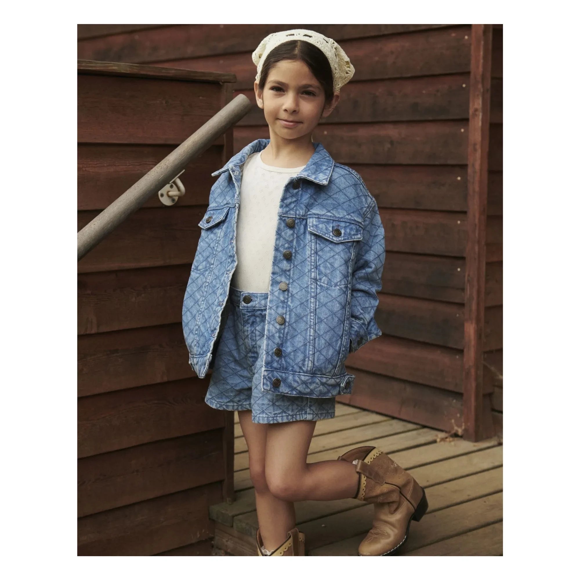 Copenhagen Colors - Stepp-Denim-Shorts aus Bio-Baumwolle | Hellblau