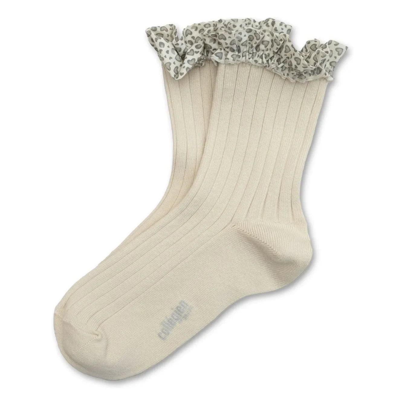 Collégien - Léa Cœurs Socken | Cremeweiß