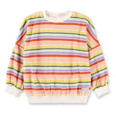 Molo - Marika Gestreiftes Sweatshirt aus Bio-Baumwolle | Orange