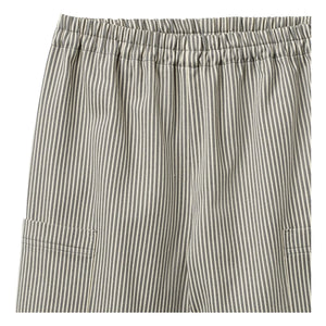 Wheat - Gestreifte Bio-Baumwollhose Kalloa | Grau