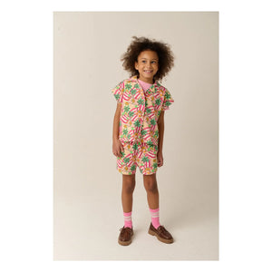 Tumble N'Dry – Amazonas Palmen-Shorts aus Bio-Baumwolle | Pink