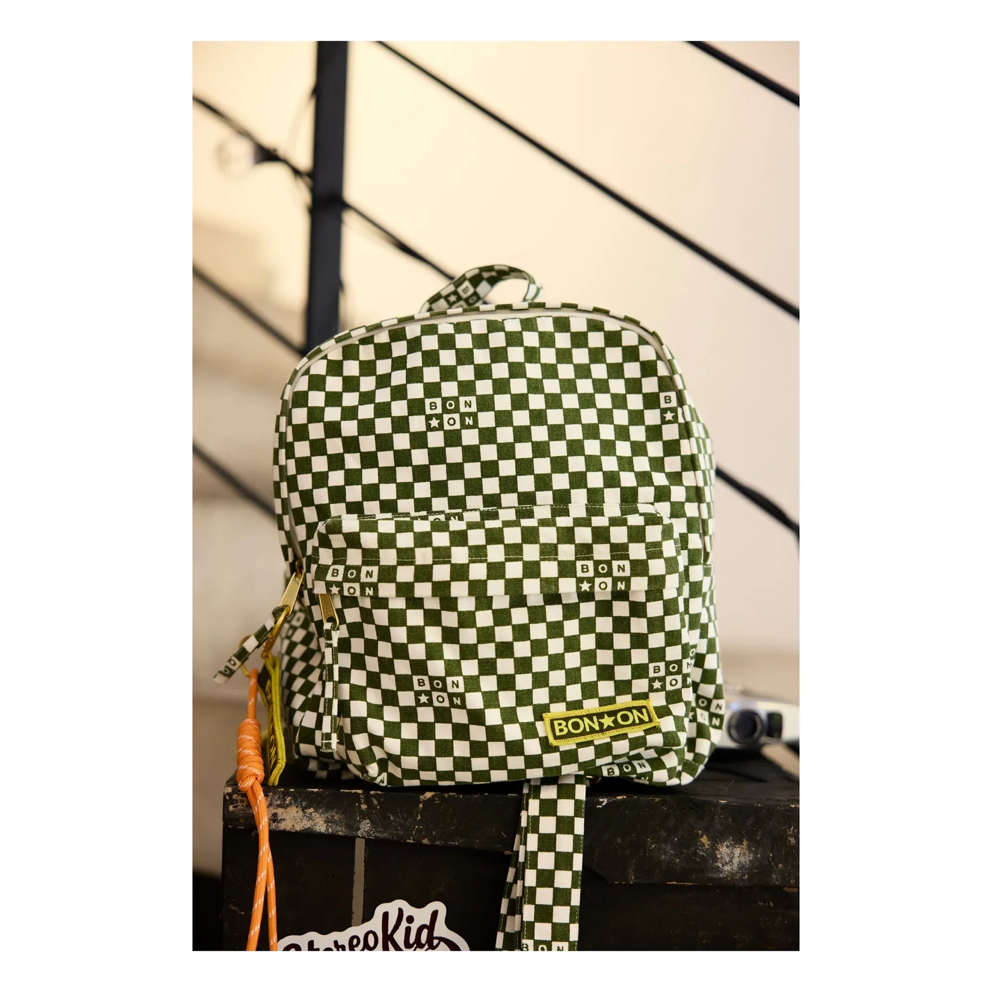 Bonton - PM Carreaux Rucksack | Khaki