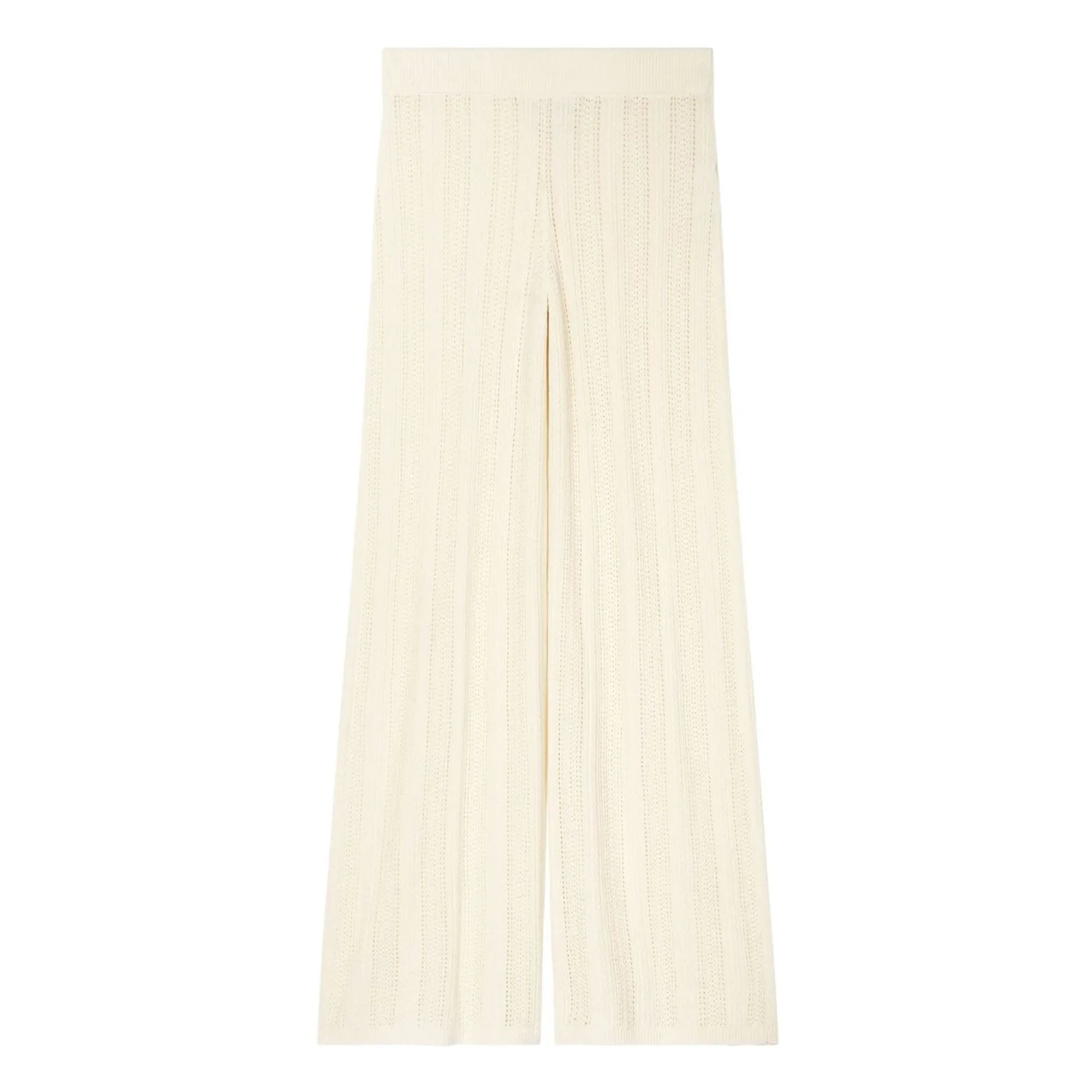 Bompard - Pointelle Kaschmir- und Seidenhose | Natur