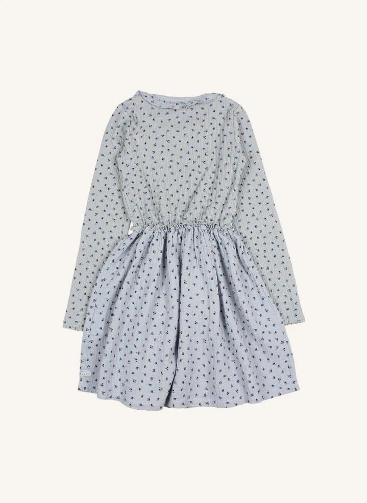 Búho - Geblümtes Kleid | Grau-Blau