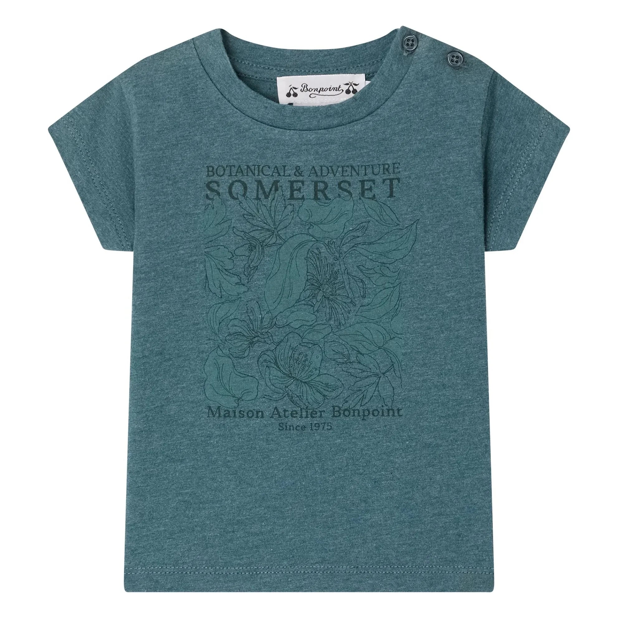 Bonpoint - Tom T-Shirt Bio-Baumwolle | Pfauenblau