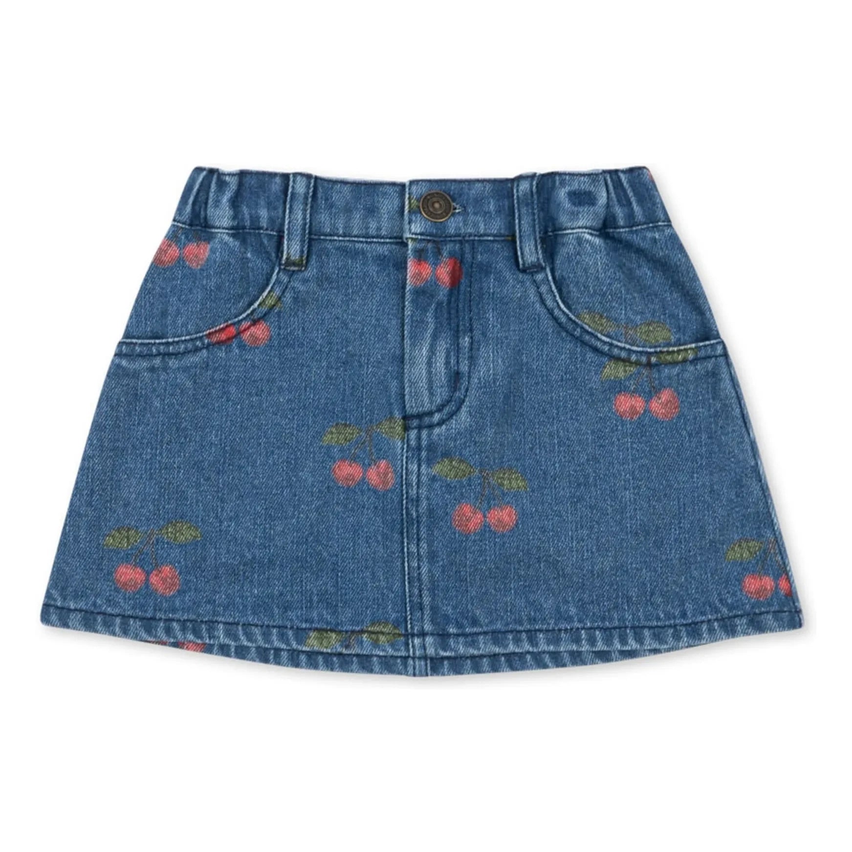 Konges Sløjd - Denim-Rock Magot Cerises Bio-Baumwolle | Blau