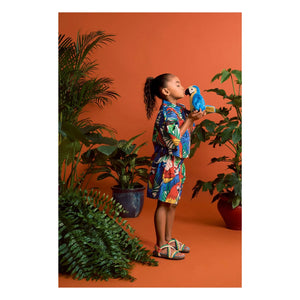 Maison Mangostan – Papagei-Shorts | Blau