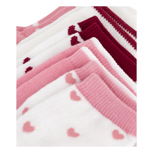 Petit Bateau – 5 Paar Baby-Herzensocken | Rosa