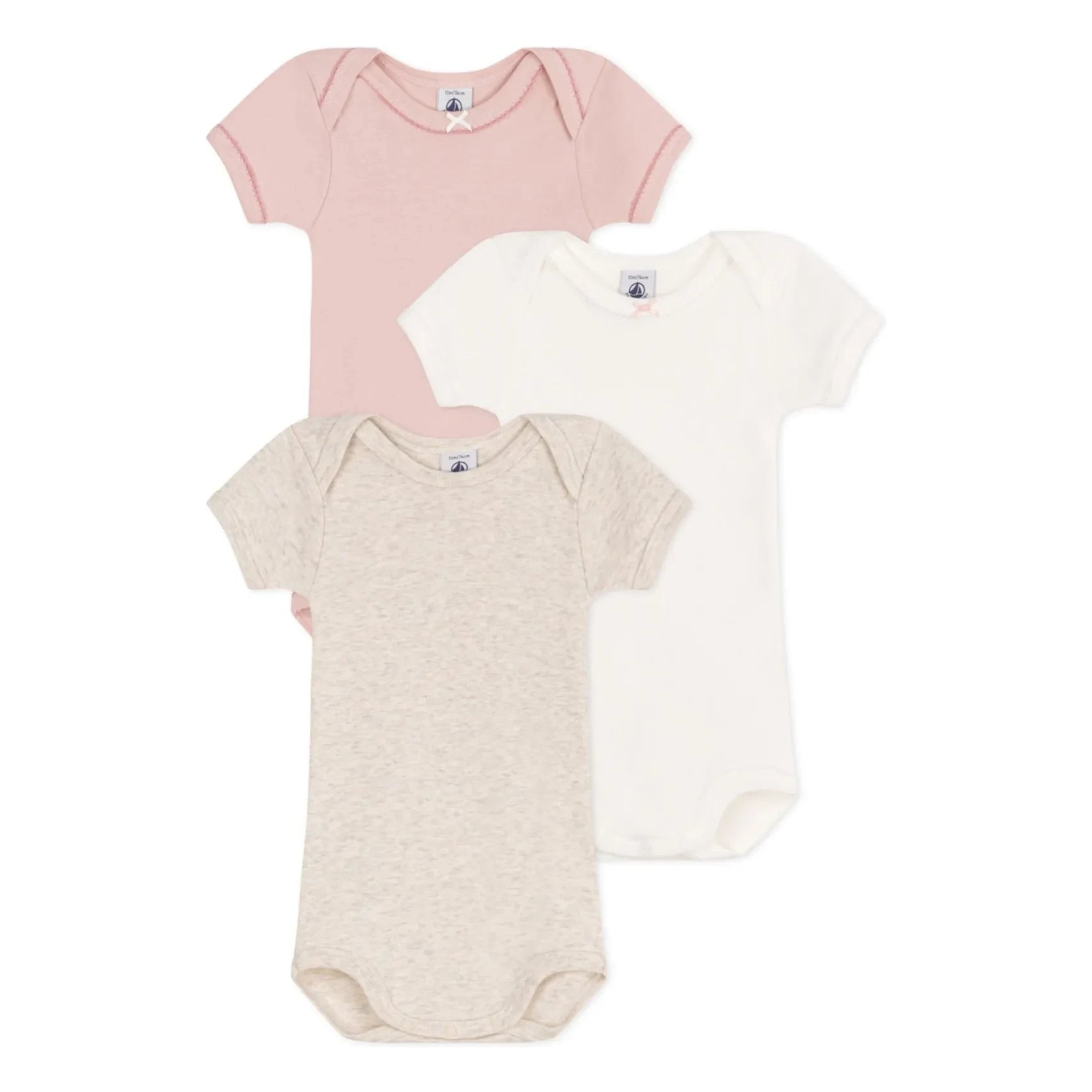Petit Bateau - 3er Body-Set | Rosa