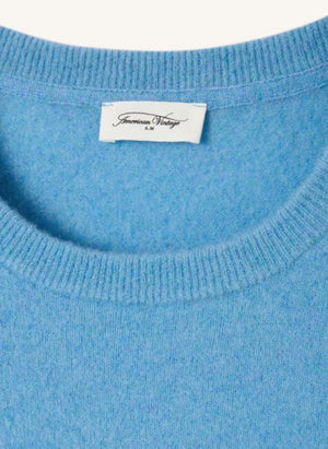 American Vintage - Raxow Wolle Pullover | Gepunktetes Blau