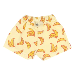 Búho - Badehose aus Bio-Baumwolle mit Bananenmuster | Gelb