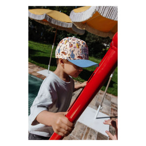 Hello Hossy - Baseball Party Gebogene Krempe Recycelte Faser | Blau