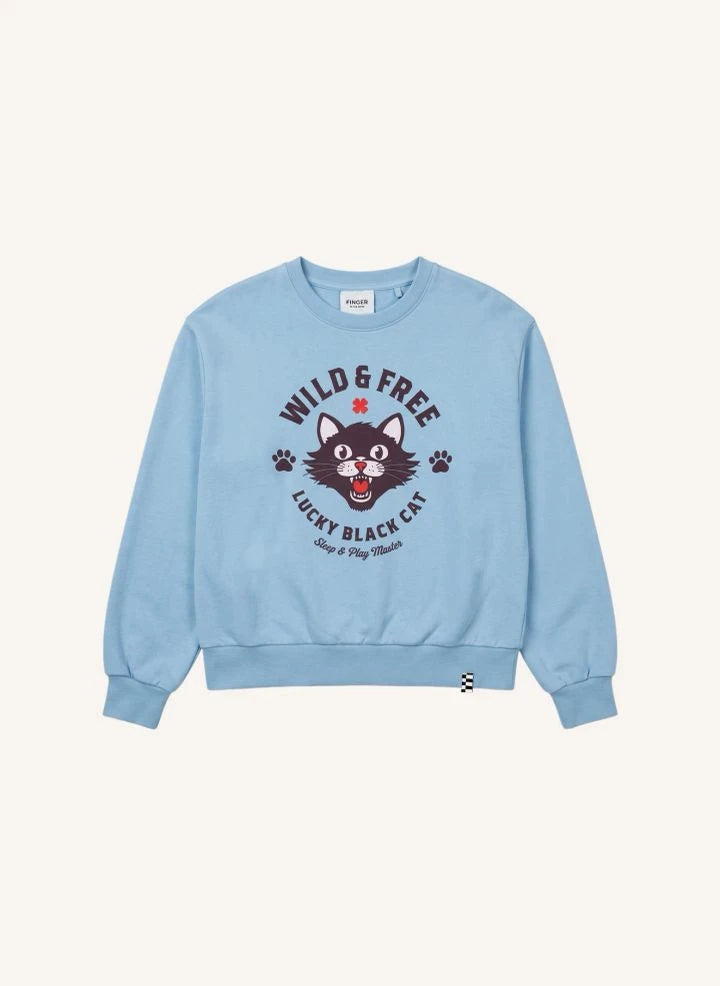 Finger in der Nase - Alma Sweatshirt | Hellblau